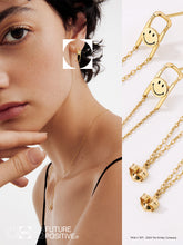 Smiley 18K Chain Earrings